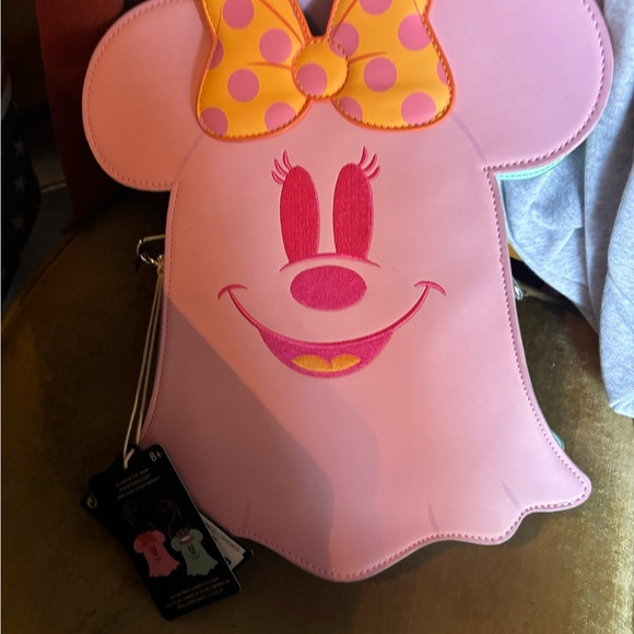 Loungefly Handbags - Loungefly Pink Minnie Mouse Ghost Crossbody Bag